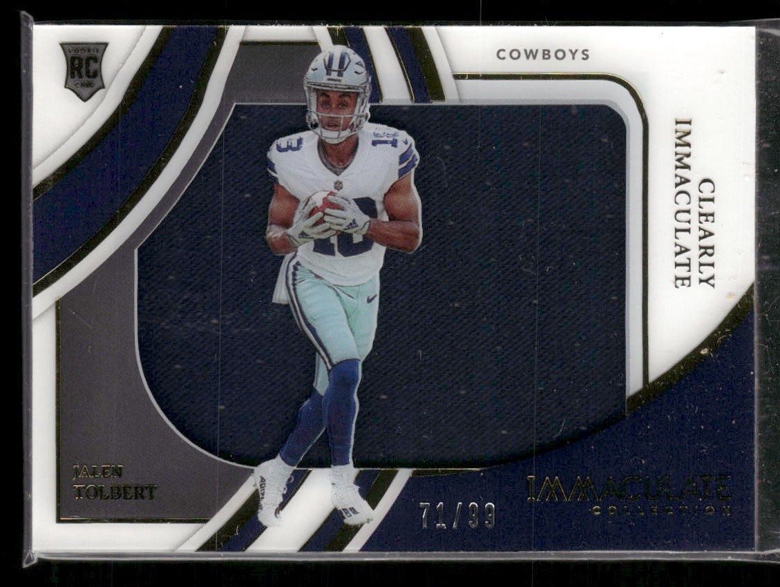 Jalen Tolbert Panini Immaculate Collection Clearly Immaculate Rookie Jerseys #IRJJTO Base