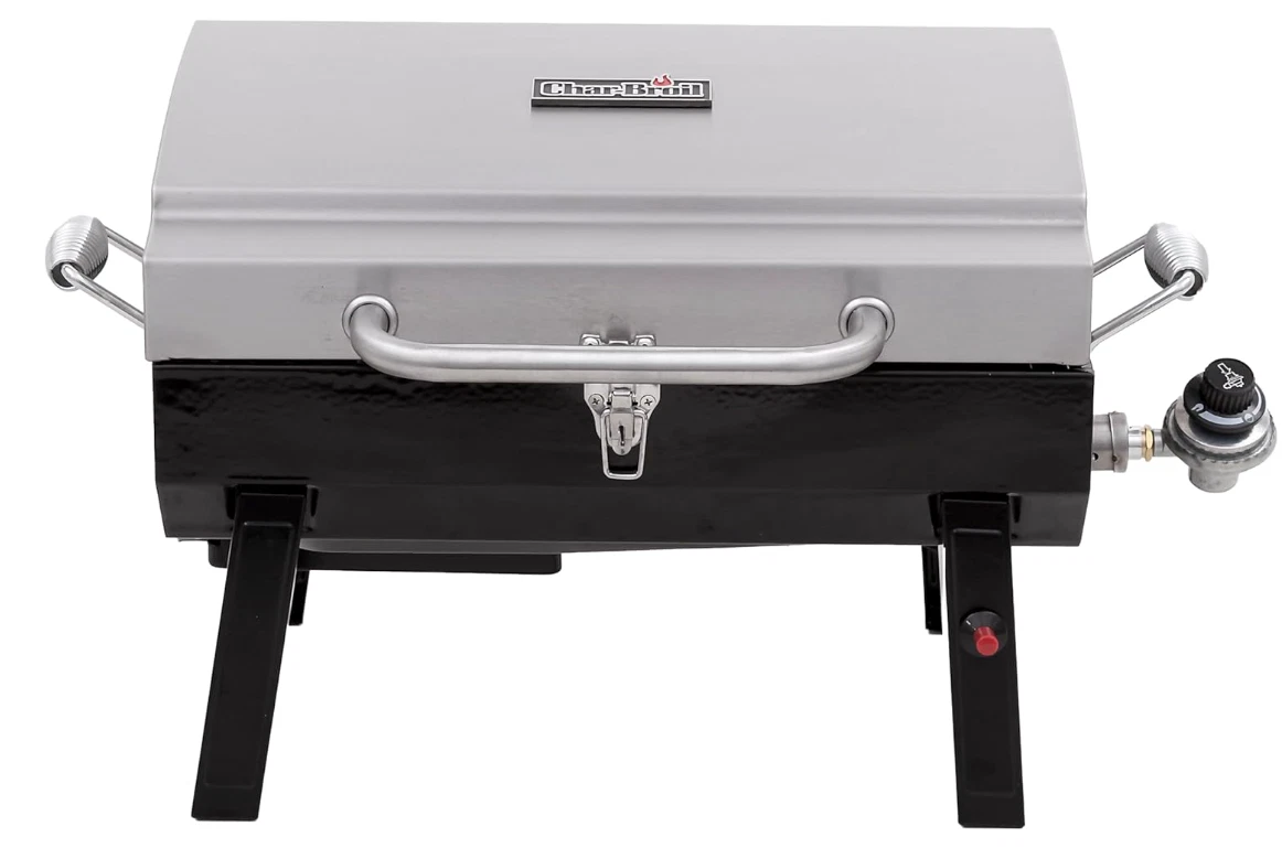 1-Burner Portable Gas Grill, Stainless Steel