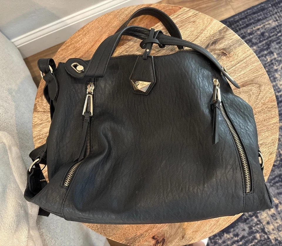 Jessica Simpson Black Purse 15” L, 10” H, 4” W. Used In Good Condition - Image 3 of 4