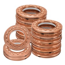 16pcs Curtain Grommets 1-5/7" 42mm ID Pattern Style Curtain Ring Rose Gold