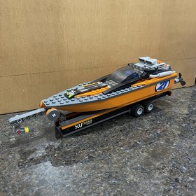 LEGO 60085 City: 4x4 with Powerboat 99.9% Complete Missing 1 Sticker - No Manual