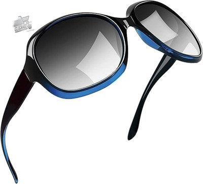 Damen Sonnenbrille polarisiert groß Vintage UV400 eckig rechteckig Mo
