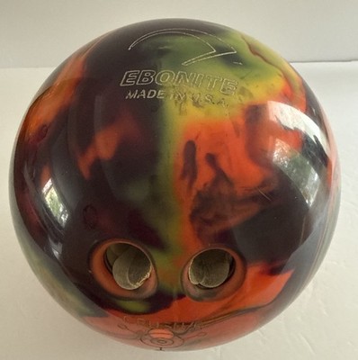 Crush/R Reactive Resin Ebonite Bowling Ball Orange Yellow Swirl - 12 Pounds