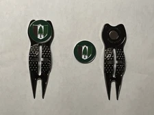 (1) Pine Valley Golf Club Crosshairs Divot Tool & 1" Coin Style Golf Marker