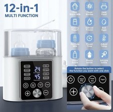 Baby Bottle Warmer 12-in-1 Fast Milk Warmer w Timer Dual Bottle For all Bottles