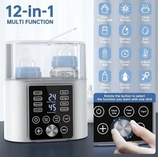 Baby Bottle Warmer 12-in-1 Fast Milk Warmer w Timer Dual Bottle For all Bottles