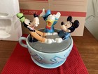 Disney Teacup Ride Cookie Jar with Mickey Mouse, Donald Duck and Goofy. Rare. — photo 1