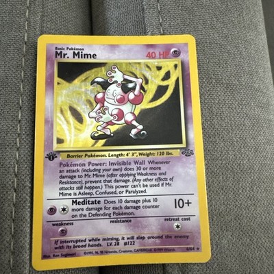 1999 Pokemon TCG 1st Edition Mr. Mime Holo 6/64 Jungle Set Holo Rare | eBay