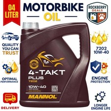 MANNOL 7202 4-Takt Plus 10W-40 4 Stroke Motorcycle Engine Oil JASO MA/MA2 4L 5.49 per litre