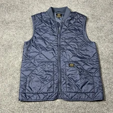 Carhartt WIP Vest Mens XL Blue Newton Liner Quilted Nylon Workwear Outerwear