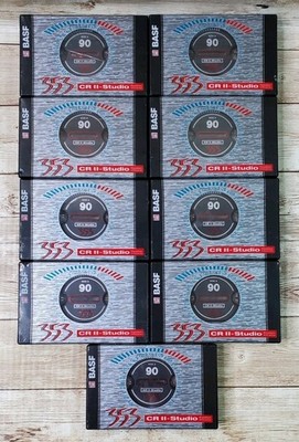 BASF 353 CR II-STUDIO C90  TYPE II BLANK CASSETTE TAPE LOT OF 9 NEW SEALED 