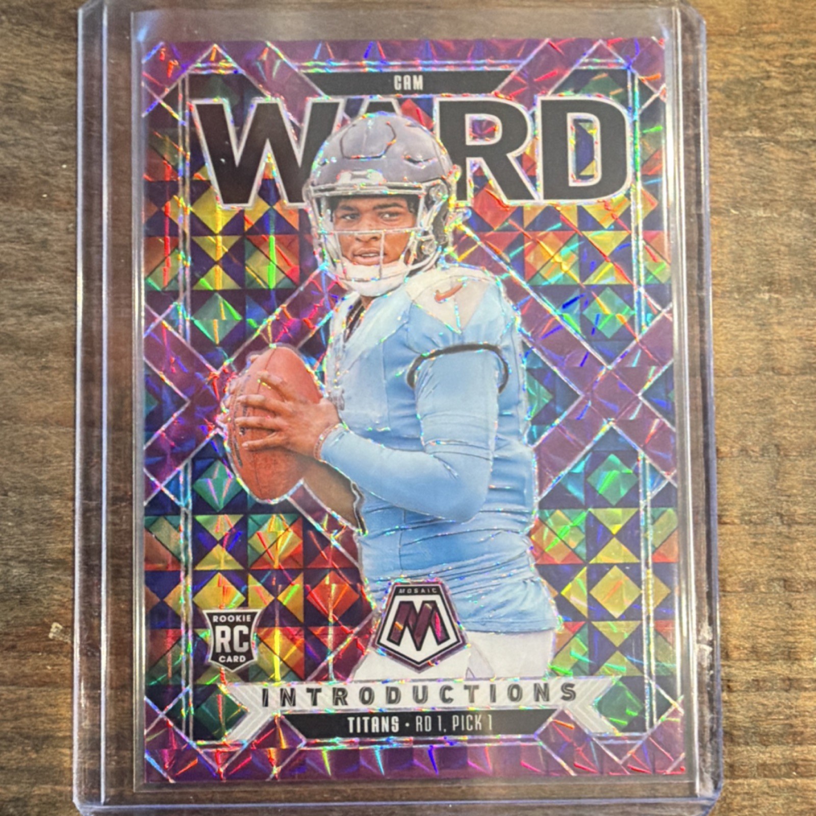 2025 Panini Mosaic Cam Ward #6 Purple Introductions Rookie Prizm 49/49