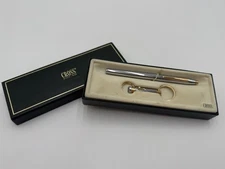 Cross Century Medalist Chrome & 23K Gold Pen/Key Ring Set 3375 Boxed New Refill