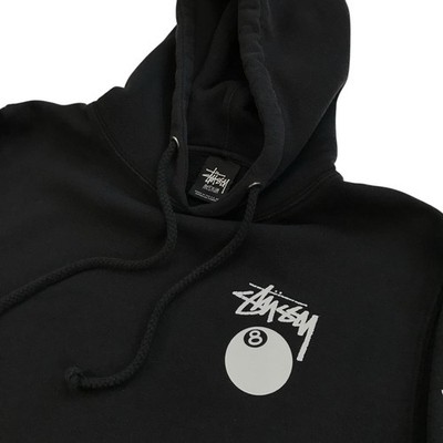 Stussy Been Trill Hoodie Mens Medium M Black 8 Ball Pullover