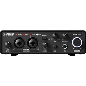 Yamaha URX22C 2x2 USB-C Interface audio, noir