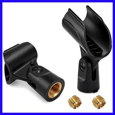 Universal Microphone Clip Holder, Comes with 5/8" Male to 3/8" Female Screw A...