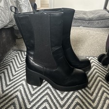 Boohoo Wide Fit Ankle Chelsea Boots Size 8