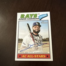 Topps Heritage Real One Autograph Junior Caminero Tampa Bay Rays AL All-Stars