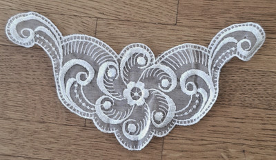 Lace insert/laundry insert, trim-white lace, width approx. 16.5 cm