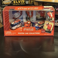 Coca-Cola Johnny Lightning Box Set Poster Car Collection VW Bus, Thunderbird