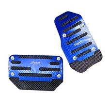 Car Pedal Set, Brake Accelerator Anti-skid Rubber Strip Automatic 2 PCS Blue