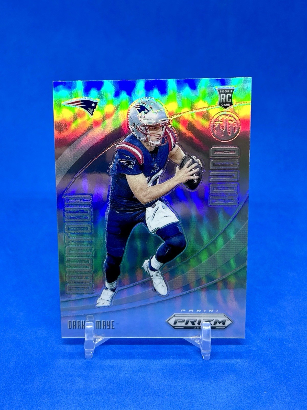 2024 Prizm Deca DRAKE MAYE SILVER Rookie DOWNTOWN BOUND Patriots RC #2 RARE