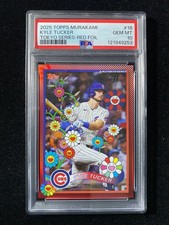 2025 Topps Tokyo Series Takashi Murakami Kyle Tucker 3/5 Red Foil #18 PSA 10 HD