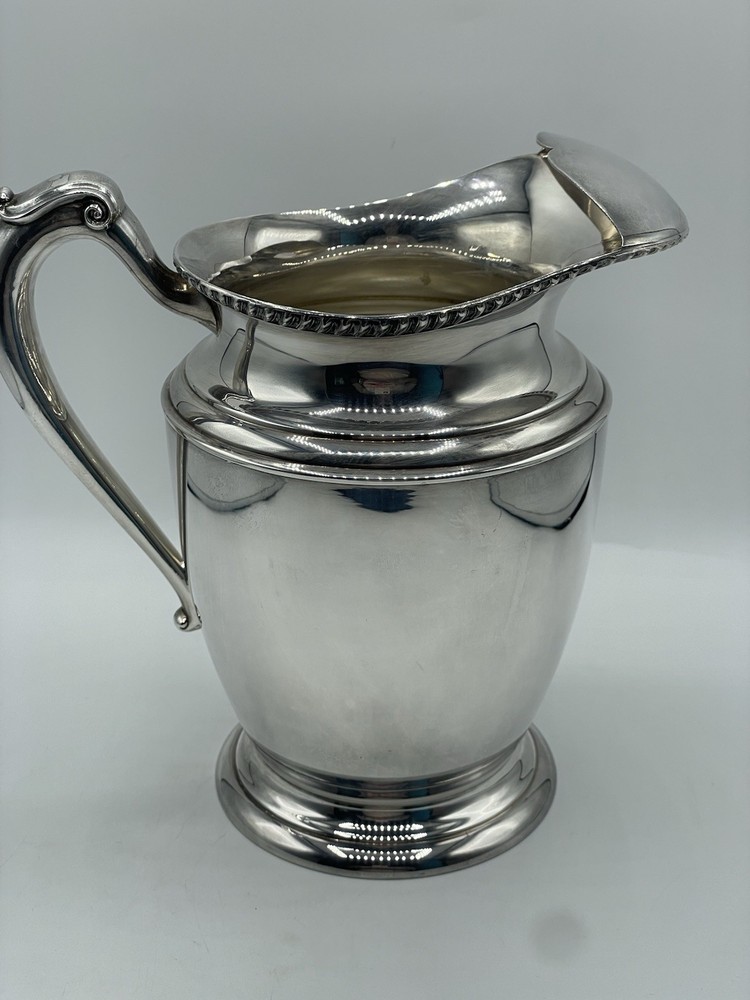 Crescent Silver Plated Water Pitcher