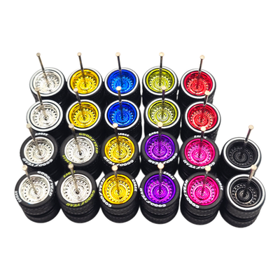 #ad Steelie Rims amp; 11mm Goodyear Red Whitewall Rubber Tires For 1 64 Hot Wheels Swap $4.99