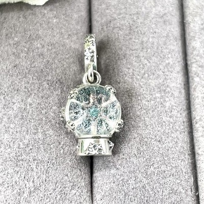 Pandora Charm Anhänger Schneekugel Schneeflocke 925 Silber Tausendstel (22 ct)