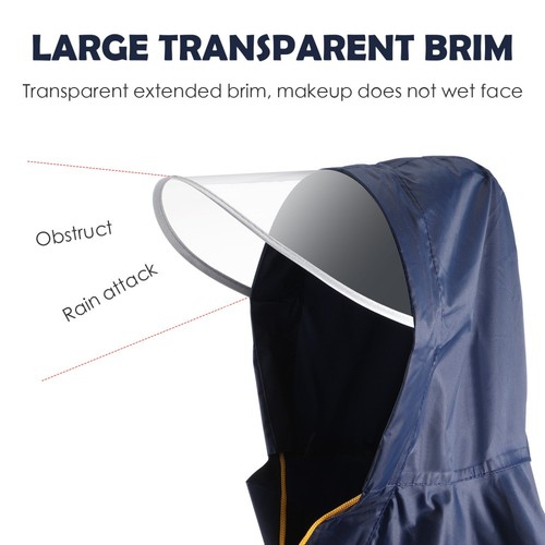 Regenponcho Damen Fahrrad Fahrrad-Regenmantel Reisen Rading -Regenjacke - Bild 8 von 11