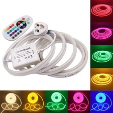 LED Neon Flex Rope Strip Light IP67 220V 240V Outdoor Lighting RGB White Warm