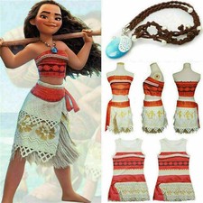 Moana Vaiana Prinzessin Karneval Party Kleider Fasching Cosplay Kostüm Festkleid