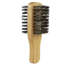 Men Boar Bristle Hair Brush Natural Wooden Wave Brush for Male, Styling Beard Ha