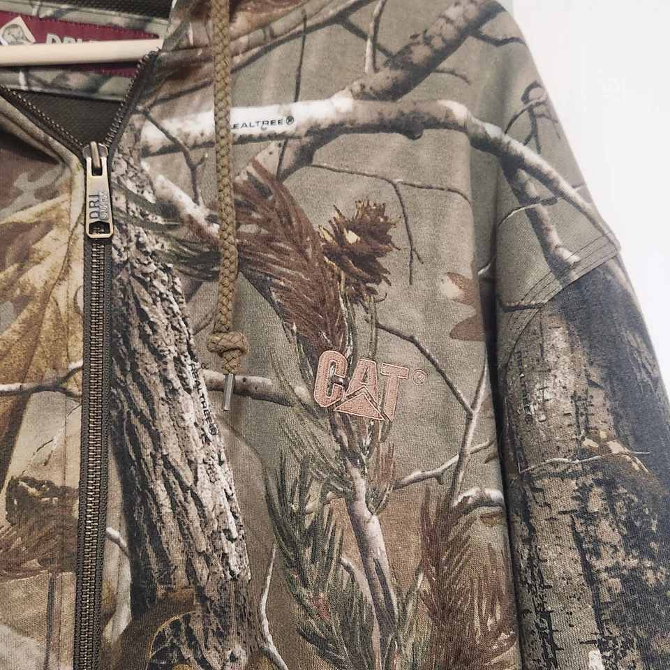 Dri Duck Realtree Camo Heavy Jacket, CAT embroidered, Hooded, Hunting, Outdoor - Image 2 of 4