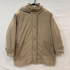 London Fog Hooded Womens Zip and Button Jacke...