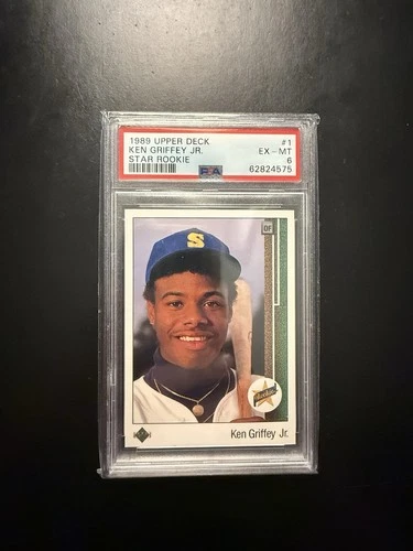 1989 Upper Deck - Star Rookie Ken Griffey Jr #1 - PSA 6
