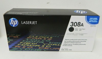 GENUINE HP 308A Q2670A Black Toner Cartridge LaserJet 3500 3550 3700 NEW OEM