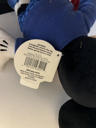 Walt Disney World Mickey Plush - Where Magic Lives - Disneyland, with Tag - 10in - Picture 3 of 4