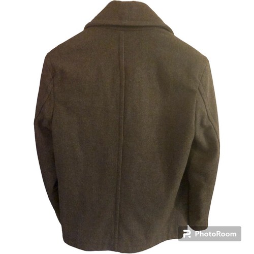 Men's Merona Pea Coat Size Medium Dark Gray - Picture 3 of 3
