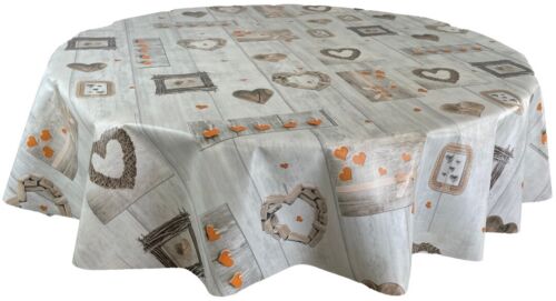 ROUND Wipe Clean PVC Vinyl Protector Oilcloth Table Cover Tablecloth - Picture 12 of 92