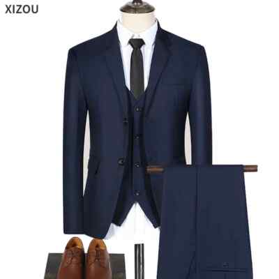 Wedding Men Suits Pieces Outfit Set Blazers Jackets Vest Pants