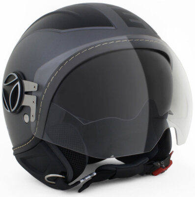 Casque Jet Moto Scooter Avio Visière Mat Noir XS - Homologué ECE 22-06