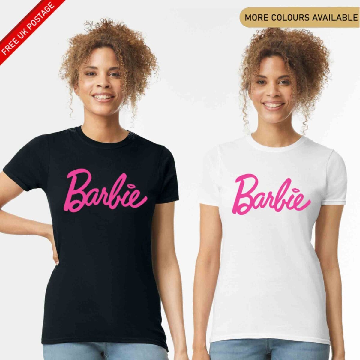 Tee Barbie Rosa Adulto