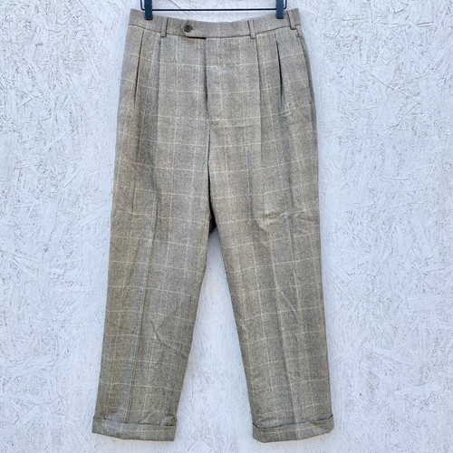 Brooks Brothers Madison Brazalete de lana plisada pantalones pantalones  Micro Houndstooth 36 | eBay