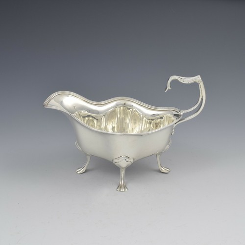 Fine Edwardian Art Nouveau Lobed Silver Sauce Boat Antique Sauceboat Sauce Boat - Picture 10 of 12