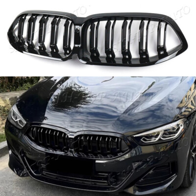 For BMW 8 Series G14 G15 G16 2022-2025 Front Bumper Grille Grill Gloss Black 1pc