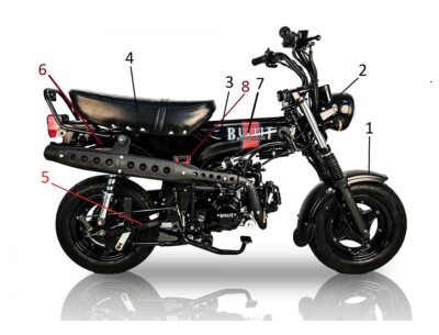 Bullit Bluroc Heritage 50 125cc Panels Parts Available To Order