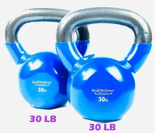 Set Rainforest Basics Vinylbeschichtetes Gusseisen Kettlebell Gewicht -20 Pfund bis 60 Pfund - Bild 21 von 22