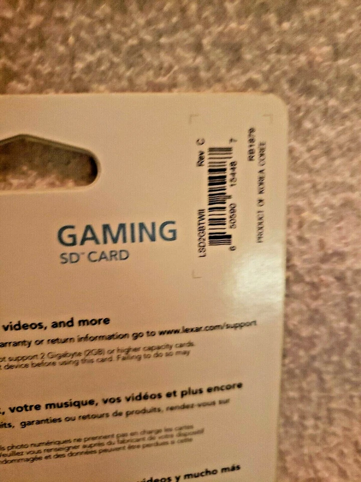 Lexar 2GB Gaming SD Card Brand new And Sealed  - Image 3 of 3
